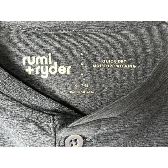 Rumi + Ryder Boys XL 16 Long Sleeve Blue/Gray Shirt Quick Dry Moisture Wicking - Picture 7 of 7